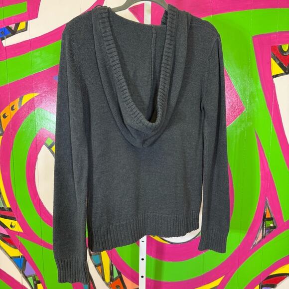 Quiksilver, Charcoal Knit Hoodie. Size Large. Excellent condition! - Picture 6 of 6